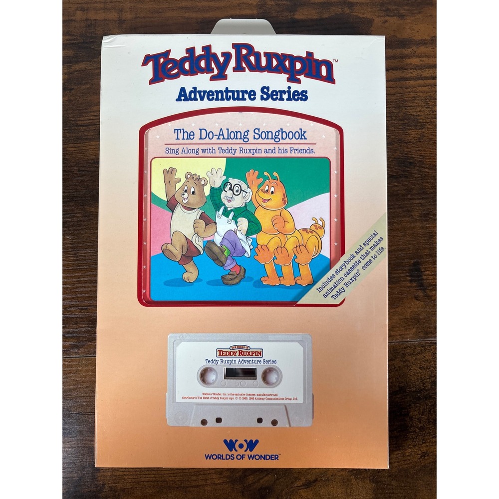 Vintage Teddy Ruxpin The Do-Along Songbook Cassette & Book Worlds of Wonder 1986